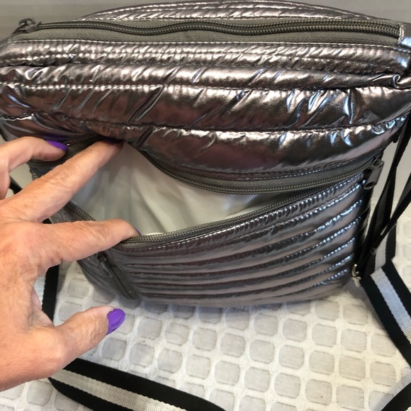 Silver cross body bag - Picture 5 of 10